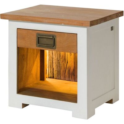 Massivmoebel24 Comodino Mango / Legno Riciclato Bianco Laccato 50x40x45 (bxtxh) Montato Railway Lux 560 Massivmoebel24 Comodino Mango / Legno Riciclato Bianco Laccato 50x40x45 (bxtxh) Montato Railway Lux 560