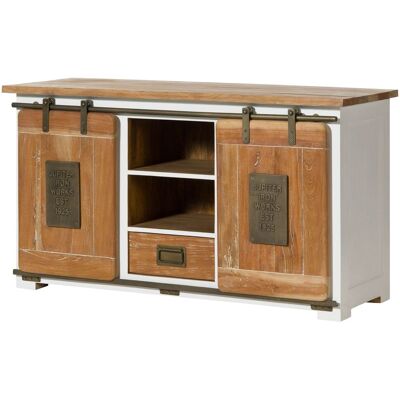 Massivmoebel24 Credenza Mango Bianco Laccato 128x45x70 (bxtxh) Montato Railway 502 Massivmoebel24 Credenza Mango Bianco Laccato 128x45x70 (bxtxh) Montato Railway 502