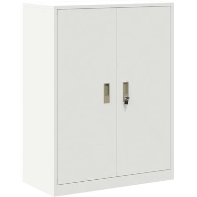 VIDAXL Armadio Bianco 80 X 40 X 105 Cm Acciaio VIDAXL Armadio Bianco 80 X 40 X 105 Cm Acciaio
