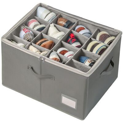 KEEMOTE Organizzatore Per Scarpe Da Armadio – Contiene 16 Paia – Scatole Trasparenti Pieghevoli Con Maniglie Rinforzate – Spazio Di Archiviazione Ottimizzato KEEMOTE Organizzatore Per Scarpe Da Armadio – Contiene 16 Paia – Scatole Trasparenti Pieghevoli Con Maniglie Rinforzate – Spazio Di Archiviazione Ottimizzato