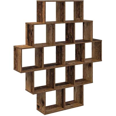 VIDAXL Scaffale Da Parete Legno Antico 120 X 20 X 136 Cm VIDAXL Scaffale Da Parete Legno Antico 120 X 20 X 136 Cm