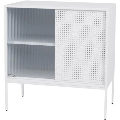 DÉCOSHOP26 Cassettiera Di Design Industriale 85x80x45 Cm Bianca Struttura In Acciaio E Ante Scorrevoli In Vetro Scanalato Semitrasparente 040008873 DÉCOSHOP26 Cassettiera Di Design Industriale 85x80x45 Cm Bianca Struttura In Acciaio E Ante Scorrevoli In Vetro Scanalato Semitrasparente 040008873