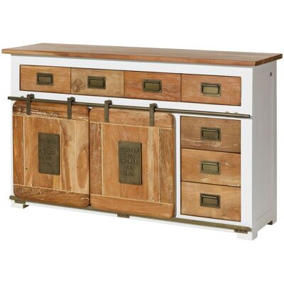 Massivmoebel24 Credenza Mango Bianco Laccato 150x45x90 (bxtxh) Montato Railway 520 Massivmoebel24 Credenza Mango Bianco Laccato 150x45x90 (bxtxh) Montato Railway 520