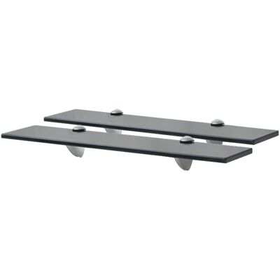 vidaXL Mensola a Parete in Vetro Nero 50x10 cm - Mensola vidaXL Mensola a Parete in Vetro Nero 50x10 cm - Mensola