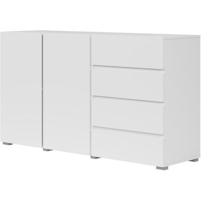 PETITS-MEUBLES Buffet 2 Ante 4 Cassetti Maxis Bianco 78cm PETITS-MEUBLES Buffet 2 Ante 4 Cassetti Maxis Bianco 78cm
