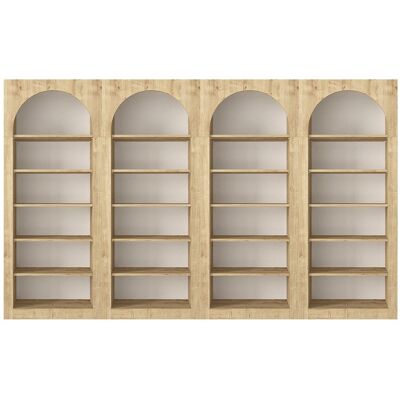 Unique Libreria Con 6 Nicchie Naturale Chiaro - Lotto Di 4 - Cymora Unique Libreria Con 6 Nicchie Naturale Chiaro - Lotto Di 4 - Cymora