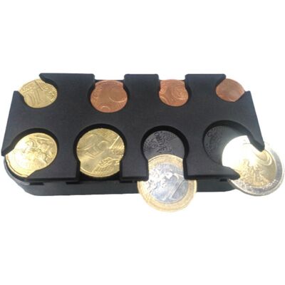 FOCTRO Organizzatore Di Monete - Scatola Porta Euro A 8 Scomparti - Per Auto/borsa - Nero FOCTRO Organizzatore Di Monete - Scatola Porta Euro A 8 Scomparti - Per Auto/borsa - Nero