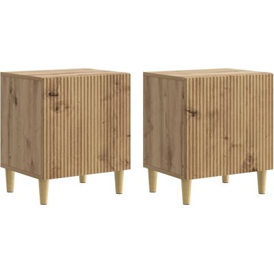 VIDAXL Armadio Da Notte 2 Pcs Rovere Artigianale 43 X 34,5 X 50 VIDAXL Armadio Da Notte 2 Pcs Rovere Artigianale 43 X 34,5 X 50