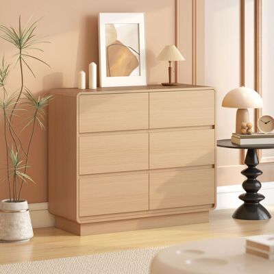 PZCC Credenza Da 100 Cm, Mobile Buffet Con 6 Cassetti, Cassettiera Per Cucina, Soggiorno, Sala Da Pranzo, In Legno Naturale PZCC Credenza Da 100 Cm, Mobile Buffet Con 6 Cassetti, Cassettiera Per Cucina, Soggiorno, Sala Da Pranzo, In Legno Naturale