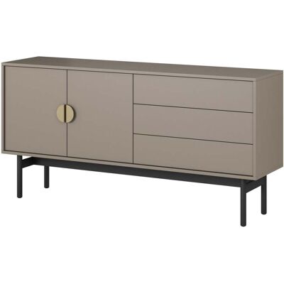 SELSEY Stoon Ii - Mobile Tv Con 2 Ante E 3 Cassetti - 154 Cm - Grigio Pietra SELSEY Stoon Ii - Mobile Tv Con 2 Ante E 3 Cassetti - 154 Cm - Grigio Pietra