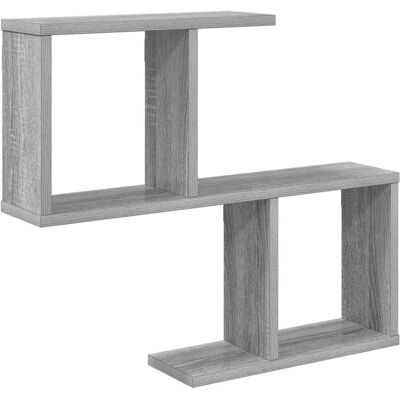 VIDAXL Scaffale Da Parete Sonoma Grigio 60 X 12 X 50,5 Cm VIDAXL Scaffale Da Parete Sonoma Grigio 60 X 12 X 50,5 Cm