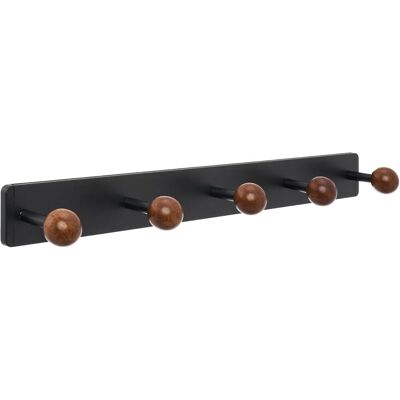 OEM Un Appendiabiti Da Parete Con Ganci In Alluminio E Legno, Adatto Per Ingressi, Bagni E Camere Da Letto. Dimensioni: 40 X 4 Cm, Colore Nero. OEM Un Appendiabiti Da Parete Con Ganci In Alluminio E Legno, Adatto Per Ingressi, Bagni E Camere Da Letto. Dimensioni: 40 X 4 Cm, Colore Nero.