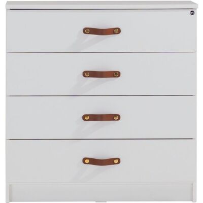 MUEMUE Cassettiera 4 Cassetti Bianco 87.7x85.2x44.8cm MUEMUE Cassettiera 4 Cassetti Bianco 87.7x85.2x44.8cm
