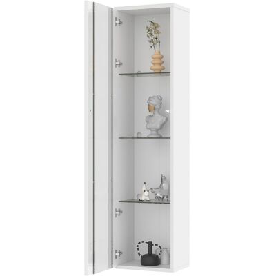 STILVORA Vetrina Con Illuminazione Led Multicolore, Telecomando E App, Stile Moderno, Realizzata In Truciolato E Acrilico, 40×29×170 Cm, Bianca STILVORA Vetrina Con Illuminazione Led Multicolore, Telecomando E App, Stile Moderno, Realizzata In Truciolato E Acrilico, 40×29×170 Cm, Bianca