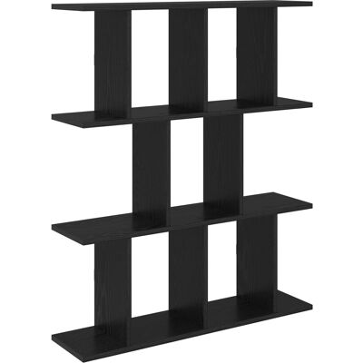 VIDAXL Scaffale Da Parete Rovere Nero 80 X 20 X 96 Cm VIDAXL Scaffale Da Parete Rovere Nero 80 X 20 X 96 Cm