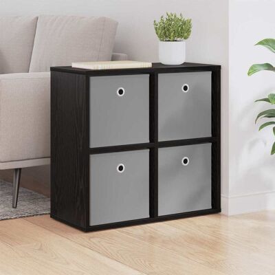VIDAXL Credenza Con Cassetto Rovere Nero 59,5 X 27 X 57 Cm VIDAXL Credenza Con Cassetto Rovere Nero 59,5 X 27 X 57 Cm