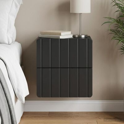 VIDAXL Mobiletto Da Notte A Muro Nero 33 X 34,5 X 43 Cm VIDAXL Mobiletto Da Notte A Muro Nero 33 X 34,5 X 43 Cm