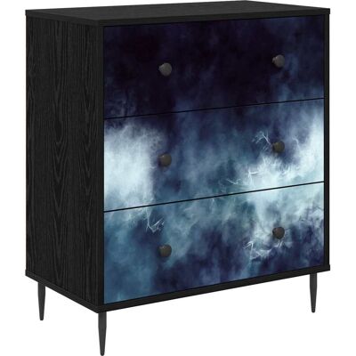 VIDAXL Cassettiera Raalte Stampa In Marmo Blu 66 X 36,5 X 76 Cm VIDAXL Cassettiera Raalte Stampa In Marmo Blu 66 X 36,5 X 76 Cm