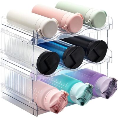 OEM Portabottiglie Impilabile A 3 Livelli: Contiene 9 Bottiglie, Organizer Per Frigorifero, Contenitore E Organizzazione Per La Cucina, Set Di 3. OEM Portabottiglie Impilabile A 3 Livelli: Contiene 9 Bottiglie, Organizer Per Frigorifero, Contenitore E Organizzazione Per La Cucina, Set Di 3.