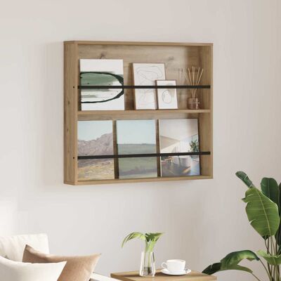 VIDAXL Scaffale Per Riviste Rovere Artigianale 80 X 12 X 70 Cm VIDAXL Scaffale Per Riviste Rovere Artigianale 80 X 12 X 70 Cm