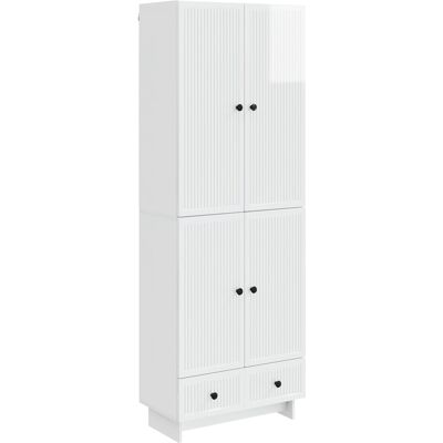 VIDAXL Set Di Armadi 2 Pz Bianco Lucido Legno Ingegnerizzato VIDAXL Set Di Armadi 2 Pz Bianco Lucido Legno Ingegnerizzato