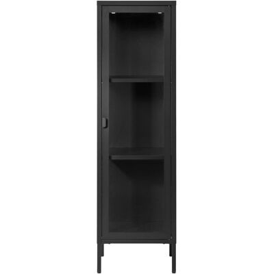 KENDRA HOME Vetrina Brisbane Slim Con 1 Anta In Vetro, Acciaio Nero 40×35×140 Cm KENDRA HOME Vetrina Brisbane Slim Con 1 Anta In Vetro, Acciaio Nero 40×35×140 Cm