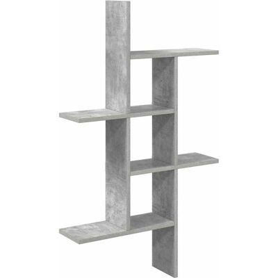 VIDAXL Scaffale Da Parete Grigio Cemento 61 X 15 X 102 Cm VIDAXL Scaffale Da Parete Grigio Cemento 61 X 15 X 102 Cm