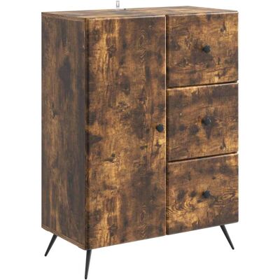 VIDAXL Credenza Rovere Fumo 66 X 34,5 X 90 Cm Legno Ingegnerizzato VIDAXL Credenza Rovere Fumo 66 X 34,5 X 90 Cm Legno Ingegnerizzato