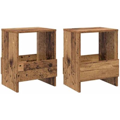 VIDAXL Scaffale Per Riviste 2 Pz Legno Vecchio 35 X 30 X 45 Cm VIDAXL Scaffale Per Riviste 2 Pz Legno Vecchio 35 X 30 X 45 Cm