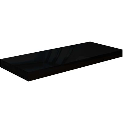 VIDAXL Scaffale A Parete Nero Lucido 60x23,5x3,8 Cm In Mdf VIDAXL Scaffale A Parete Nero Lucido 60x23,5x3,8 Cm In Mdf