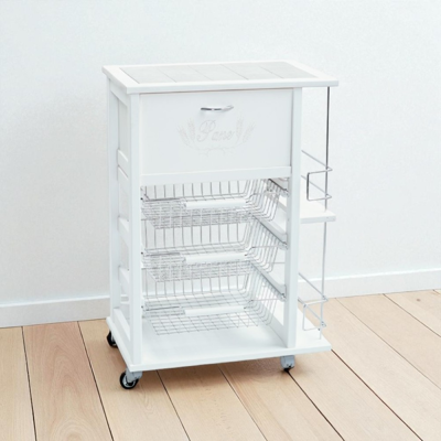 LIBEROSHOPPING Carrello in legno di faggio con porta bottiglie - Carrello da cucina LIBEROSHOPPING Carrello in legno di faggio con porta bottiglie - Carrello da cucina