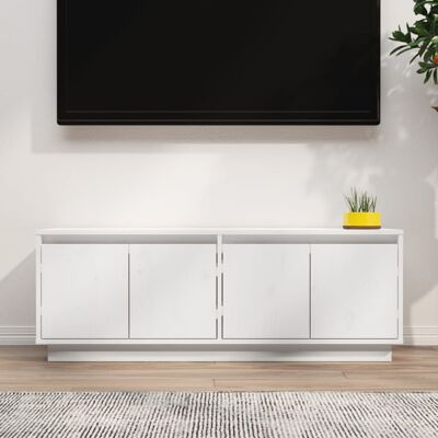 vidaXL Mobile TV in Legno di Pino Massello - Bianco - 110x34x40 cm vidaXL Mobile TV in Legno di Pino Massello - Bianco - 110x34x40 cm