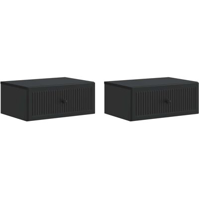 VIDAXL Armadio Da Notte Con Cassetto 2 Pcs Nero 49 X 34,5 X 20 Cm VIDAXL Armadio Da Notte Con Cassetto 2 Pcs Nero 49 X 34,5 X 20 Cm