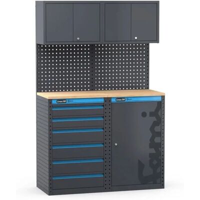 OEM Arredamento Modulare Per Officina Fami "linea 391" Con Cassettiera E Armadio A 1 Anta In Lamiera Antracite 121,6x49,5x190 Cm OEM Arredamento Modulare Per Officina Fami "linea 391" Con Cassettiera E Armadio A 1 Anta In Lamiera Antracite 121,6x49,5x190 Cm