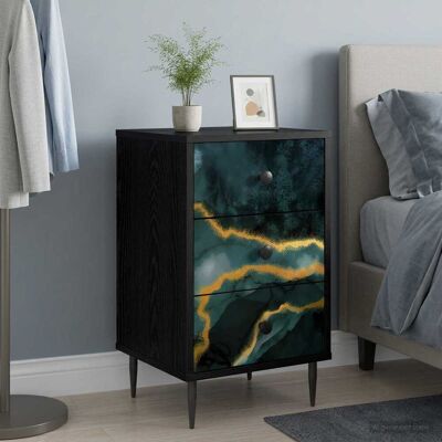 VIDAXL Armadio Da Notte Wijhe 2 Pz Rovere Nero 36 X 33 X 61 Cm VIDAXL Armadio Da Notte Wijhe 2 Pz Rovere Nero 36 X 33 X 61 Cm