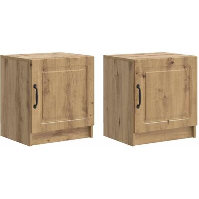 VIDAXL Armadio Da Notte 2 Pcs Rovere Artigianale 43 X 34,5 X 47 VIDAXL Armadio Da Notte 2 Pcs Rovere Artigianale 43 X 34,5 X 47