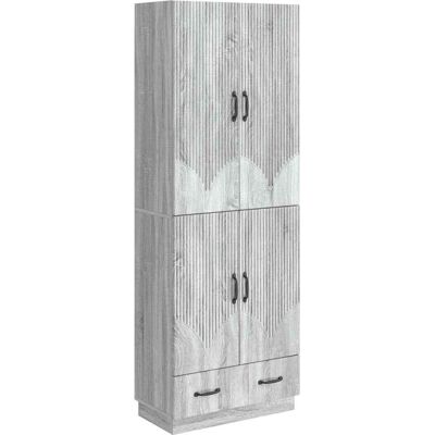 VIDAXL Set Di Armadi 2 Pz Sonoma Grigio Legno Ingegnerizzato VIDAXL Set Di Armadi 2 Pz Sonoma Grigio Legno Ingegnerizzato