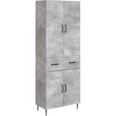 VIDAXL Set Di Armadi 2 Pz Grigio Cemento Legno Ingegnerizzato VIDAXL Set Di Armadi 2 Pz Grigio Cemento Legno Ingegnerizzato