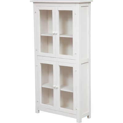 BISCOTTINI Vetrina 130x68x25cm - Mobili in Legno Massello Stile Shabby Chic BISCOTTINI Vetrina 130x68x25cm - Mobili in Legno Massello Stile Shabby Chic
