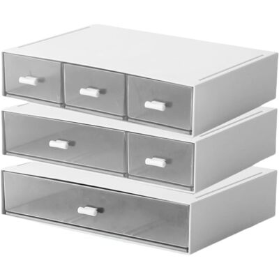 OEM Organizzatore Da Ufficio A Tre Livelli Con 6 Cassetti, Un Organizer Per Il Trucco, Scatole Portaoggetti Impilabili E Cassetti In Plastica Per Riporre Articoli Di Cancelleria E Cosmetici (bianco). OEM Organizzatore Da Ufficio A Tre Livelli Con 6 Cassetti, Un Organizer Per Il Trucco, Scatole Portaoggetti Impilabili E Cassetti In Plastica Per Riporre Articoli Di Cancelleria E Cosmetici (bianco).