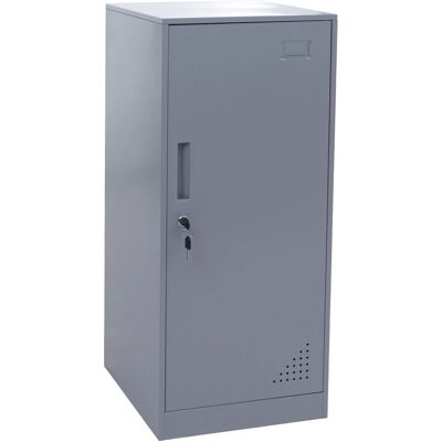 DÉCOSHOP26 Armadietto In Metallo Con Asta Appendiabiti E Ripiano Estraibile 90x38x45 Cm Acciaio Grigio 040008964 DÉCOSHOP26 Armadietto In Metallo Con Asta Appendiabiti E Ripiano Estraibile 90x38x45 Cm Acciaio Grigio 040008964