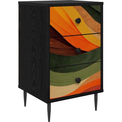 VIDAXL Armadio Da Notte Bonn Rovere Nero 36 X 33 X 61 Cm VIDAXL Armadio Da Notte Bonn Rovere Nero 36 X 33 X 61 Cm