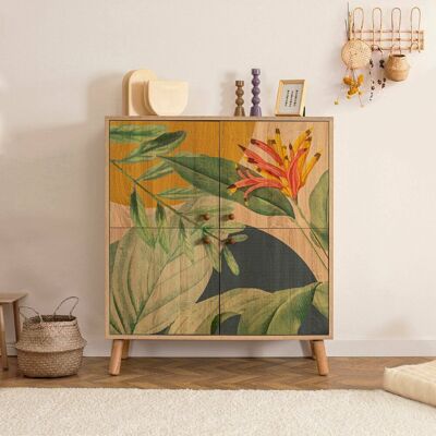 DMORA Credenza Agyemang, Madia 3 Ripiani, 4 Ante, 4 Vani, 95x36x111h Cm Marrone Quercia DMORA Credenza Agyemang, Madia 3 Ripiani, 4 Ante, 4 Vani, 95x36x111h Cm Marrone Quercia
