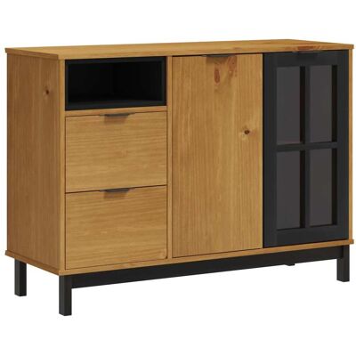 HELLOSHOP26 Credenza Comò Armadio Mobile Portaoggetti Organizzatore Cucina Soggiorno Salotto Con Anta In Vetro Flam 110 X 40 X 80 Cm Legno Massello Di Pino Marrone 020030103 HELLOSHOP26 Credenza Comò Armadio Mobile Portaoggetti Organizzatore Cucina Soggiorno Salotto Con Anta In Vetro Flam 110 X 40 X 80 Cm Legno Massello Di Pino Marrone 020030103