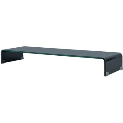 Supporto TV Helloshop26 - Elevatore monitor in vetro nero 100cm Supporto TV Helloshop26 - Elevatore monitor in vetro nero 100cm