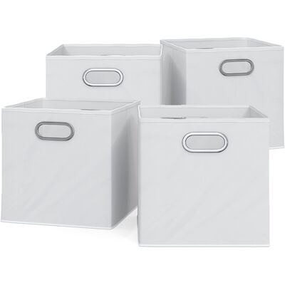 Vicco Scatola Pieghevole , Bianco, 30 X 30 Cm Set Di 4 Vicco Scatola Pieghevole , Bianco, 30 X 30 Cm Set Di 4