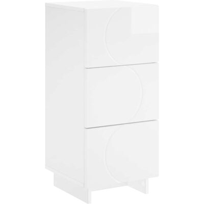 VIDAXL Credenza Bianco Lucido 33,5 X 34,5 X 75 Cm Legno Ingegnerizzato VIDAXL Credenza Bianco Lucido 33,5 X 34,5 X 75 Cm Legno Ingegnerizzato