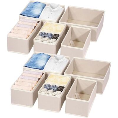OEM Organizzatore Pieghevole Per Cassetti Dell'armadio, Contenitore Per Vestiti (calze, Reggiseni, Slip, Cravatte, Sciarpe) (crema, 12 Pezzi) OEM Organizzatore Pieghevole Per Cassetti Dell'armadio, Contenitore Per Vestiti (calze, Reggiseni, Slip, Cravatte, Sciarpe) (crema, 12 Pezzi)
