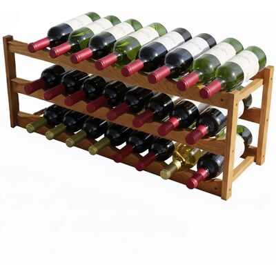 NORTHIX Portabottiglie In Noce Per 24 Bottiglie 211337307 NORTHIX Portabottiglie In Noce Per 24 Bottiglie 211337307
