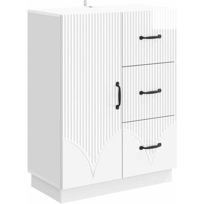 VIDAXL Credenza Bianco Lucido 66 X 34,5 X 87 Cm Legno Ingegnerizzato VIDAXL Credenza Bianco Lucido 66 X 34,5 X 87 Cm Legno Ingegnerizzato